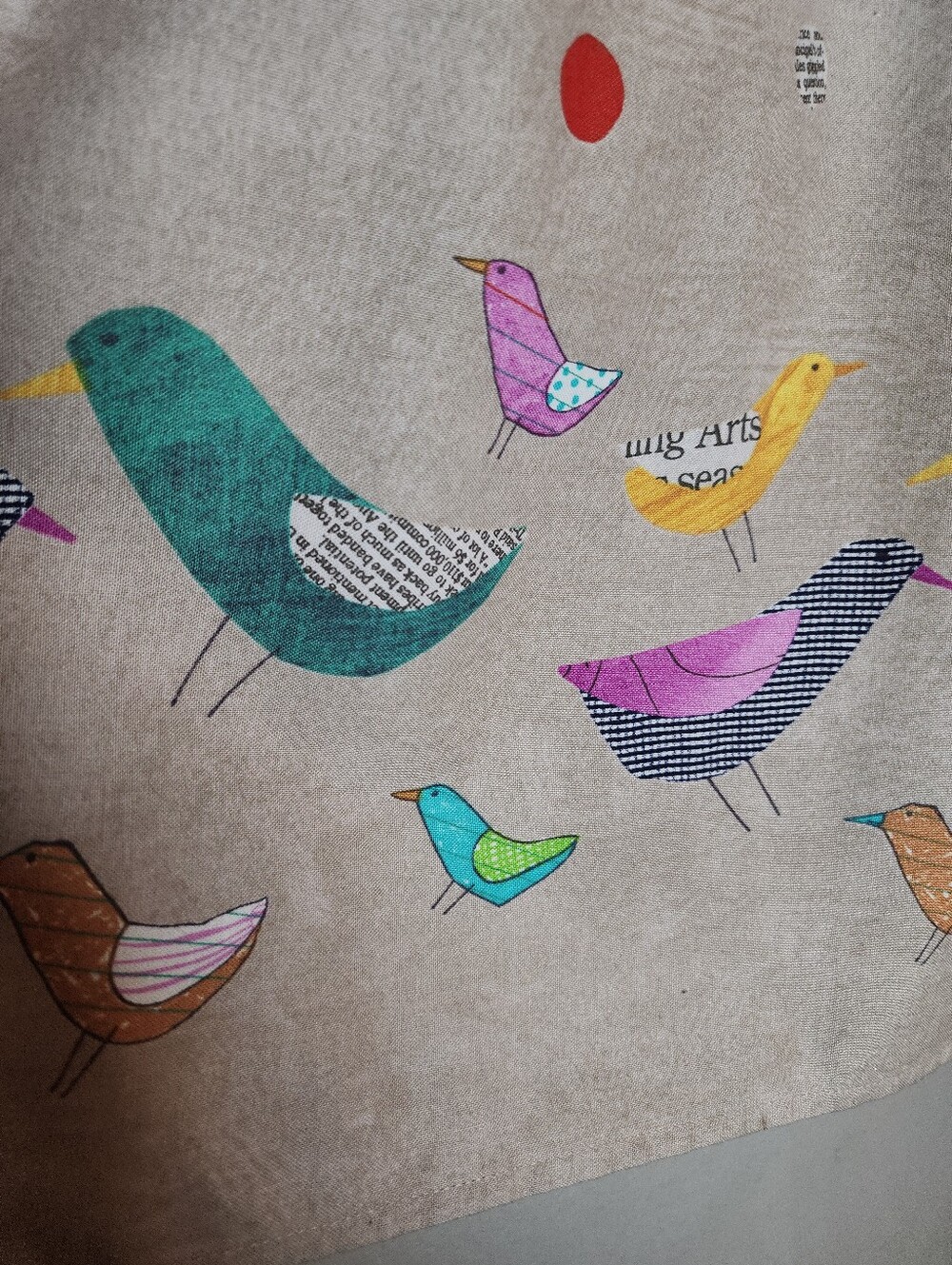 Modcloth Bea And Dot Bird Print Skirt 100% Cotton Women's Size 2X - Picture 2 of 15